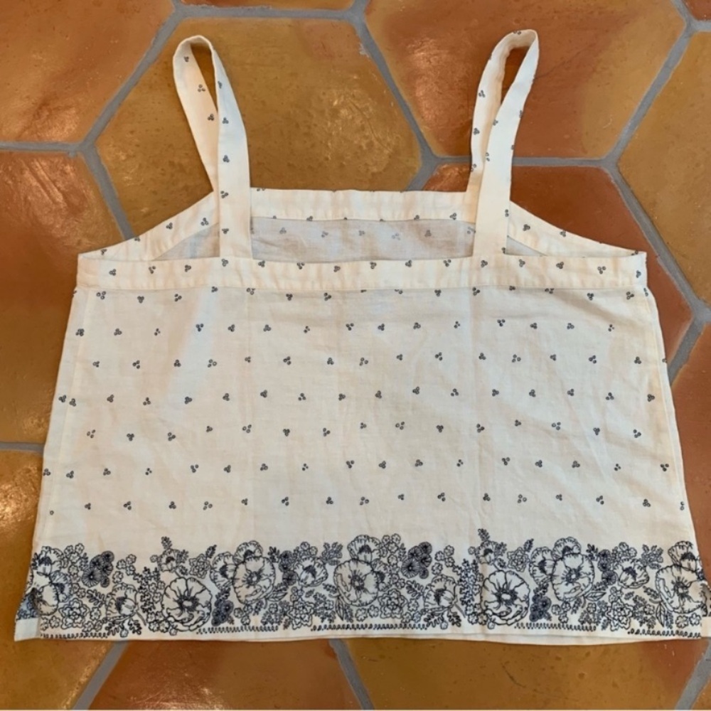 LOFT Linen Blend Poppy Garden Camisole Top linen blend - Picture 4 of 7